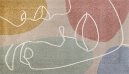 Mata dywan nowoczesna twarz 70x120cm