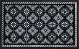 Mata dywanik na podłogę Tiles Black 75x120cm