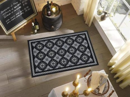 Mata dywanik na podłogę Tiles Black 75x120cm