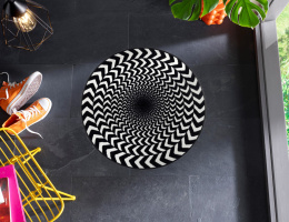 okrągła wycieraczka Circle-of-Illusion_85x85cm
