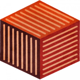 Wycieraczka mata Puzzle Cube red 100x100cm
