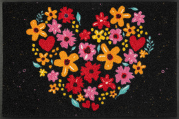 Wycieraczka serce z kwiatów Flower Heart 50x75cm